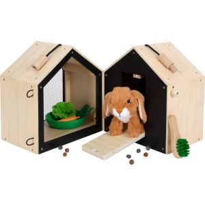 Conejera con corral para niños. La alternativa pefecta para los juegos de rol.