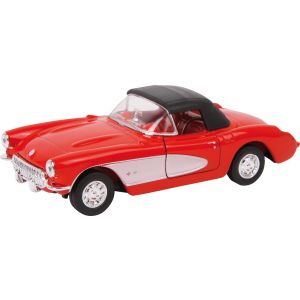 Coche Modelo Chevrolet 57 Corvette Rojo , Escala 1:34