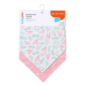 Babero tipo Bandana para Bebés, modelo Hojas