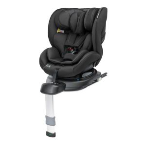 Silla de Coche Rio I-Size en Negro 40-105 cm: Viaje con Estilo y Seguridad , con Giro 360 y Pata de Apoyo