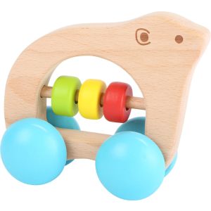Sonajero de Madera Osito con Ruedas