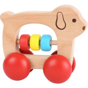 Sonajero de Madera Perro con Ruedas 