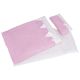 Ropa para cama de muñecas de rayas rosas, de Goki