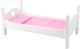 Cama Blanca de Madera para Muñecas