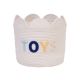Flower basket - 30x30x30cm - Cottonrope - Offwhite