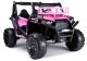 Coche Eléctrico Infantil Jeep JC666 Rosa con Control Remoto y Asiento de Cuero