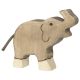 Figura de madera Elefante pequeño con la Trompa levantada Holztiger