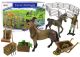 Set de Figuras para Construir Granja con Caballos y Enclosure - Marrón