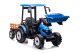 Tractor Eléctrico Infantil Hercules Azul con Remolque, Batería 24V y Motor 2x45W - Velocidad hasta 6 km/h