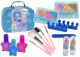 Set de Belleza en Maletín Azul con Espejo y Accesorios