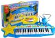 Descubre el teclado musical azul con 37 teclas, micrófono y funciones interactivas. Ideal para niños mayores de 3 años. ¡Fomenta la creatividad y el amor por la música!