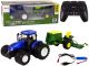 Tractor Azul con Empacadora a Escala 1:24 - Juguete Agrícola LEAN Toys
