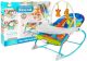 Silla Mecedora y Trona 2en1 | Multifuncional con Vibraciones y Juguetes Colgantes - Azul