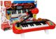Teclado Electrónico Infantil Rojo con 24 Teclas, Micrófono y USB