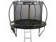 Trampolín LEAN Sport Max 8ft Negro-Verde con Red de Seguridad y Escalera - Ø244 cm
