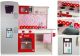 Cocina de Madera Jolie Rosa/Blanca con Nevera y Microondas - Juguete Infantil