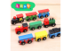 Set de Trenes de Madera con Imán - 12 Piezas