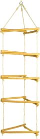 escalera de madera con cuerda