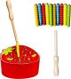 Juego de pesca con gusanos de pesca para niños, magnético