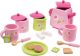 Juego de té con motivo floral - 17 piezas - Juguete de madera