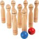 juego de bolos de madera