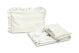 Set para cochecito de terciopelo con volante Oliva , incluye Almohada + Edredón