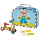 Maleta con set de construcción de vehículos