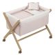 Minicuna de madera tipo Tijera Liberty Rosa , Cambrass