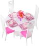  Muebles para casa de muñecas, Mesa de Comedor y Silla, 38 Piezas