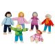 Muñecos flexibles familia moderna