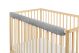 Protector de Cuna 'Velvet Grey': Comodidad y Seguridad, 116 cm
