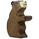 Figura de madera Oso Marrón pequeño sentado Holztiger