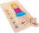 Puzzle a capas, Anatomía Chica - 28 piezas