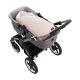 Saco Capazo Cruzado Viella Beige (40x80x5 cm) – Convertible en Manta, 100% Algodón, con Cremallera y Lacitos