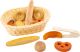 Set cesta de pan , juguete de madera, 12 piezas