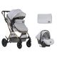 Silla de paseo 3 en 1 Kaia light grey kikkaboo