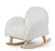Silla Mecedora para Niños , Osito , color blanco y natural