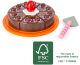 Tarta de chocolate para cortar, juguete de madera , 9 piezas