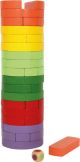 Torre de madera Redonda y colorida - Juguete infantil 