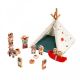 Tribu de indios y tipi Lilliputiens