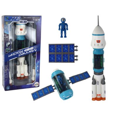 Set Espacial Cosmos con Cohete, Sonido y Luz - 12 Piezas