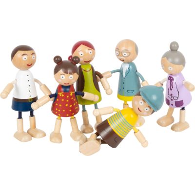 Familia de Muñecos flexibles de madera
