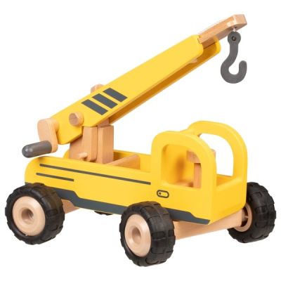 Grúa amarilla de madera , Goki